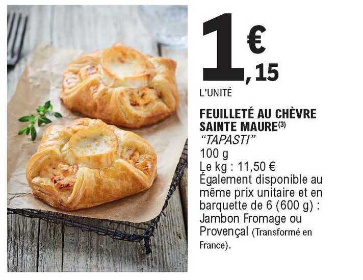 feuilleté au chèvre saint maure "tapasti"