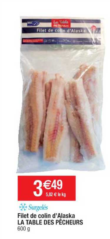 filet de colin d'alaska la table des pêcheurs