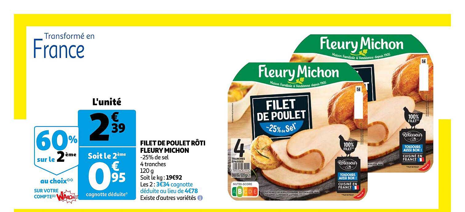 filet de poulet rôti fleury michon