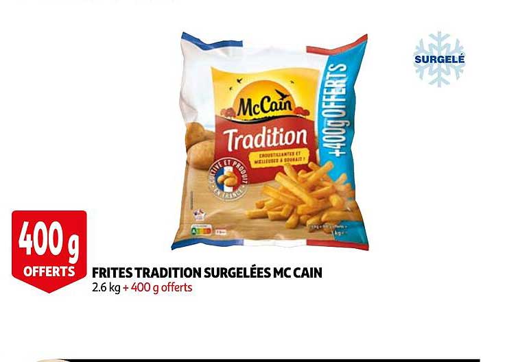 frites tradition surgelées mc cain
