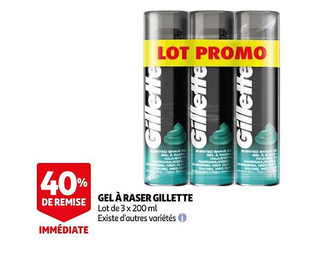 gel à raser gillette