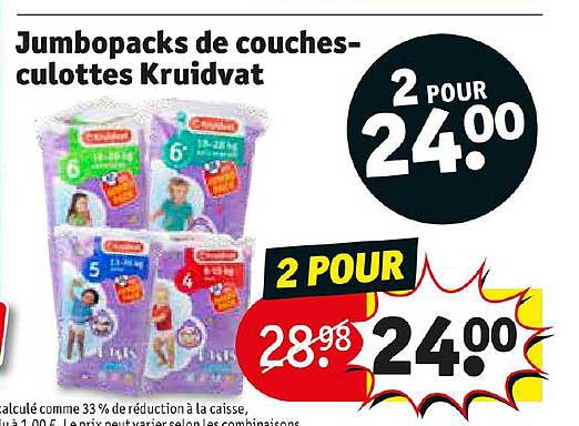 jumbopacks de couches-culottes kruidvat