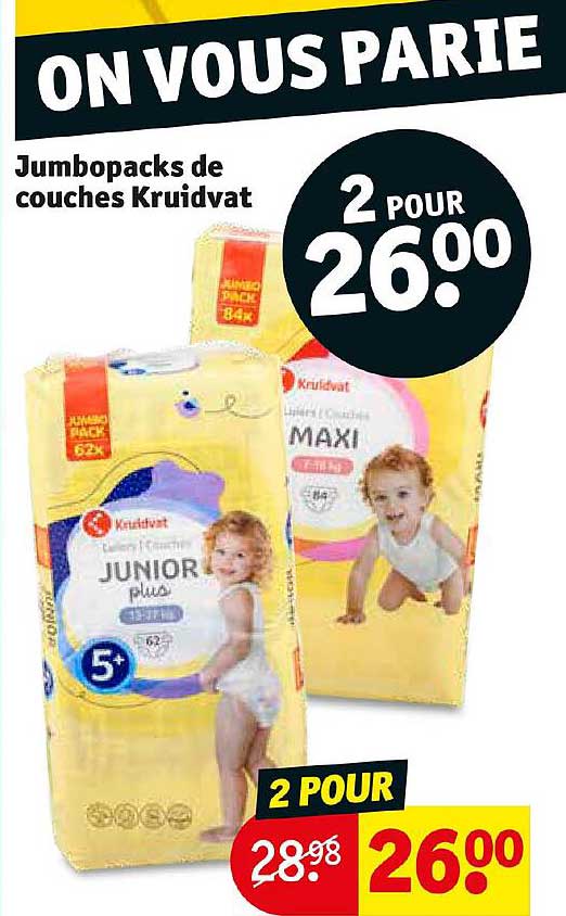 jumbopacks de couches kruidvat
