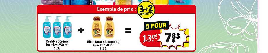 krudvat crème boucles 250 ml + ultra doux shampooing avocat 250 ml