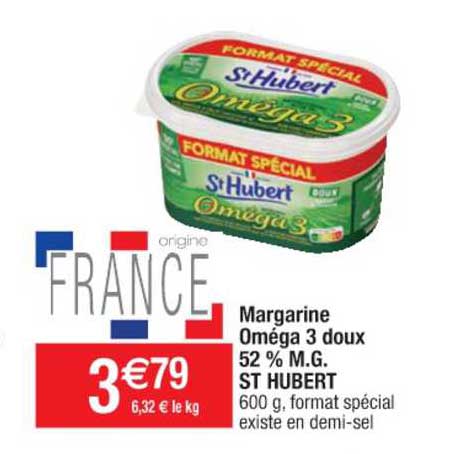 margarine oméga 3 doux 50% m.g. st hubert