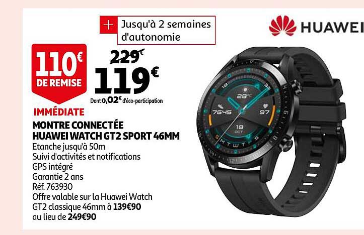 montre connectée huawei watch gt2 sport 46mm