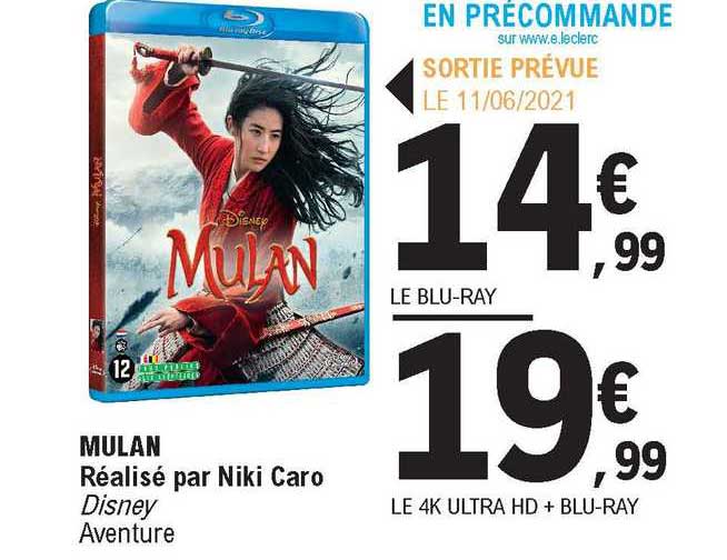 mulan réalisé par niki caro disney aventure
