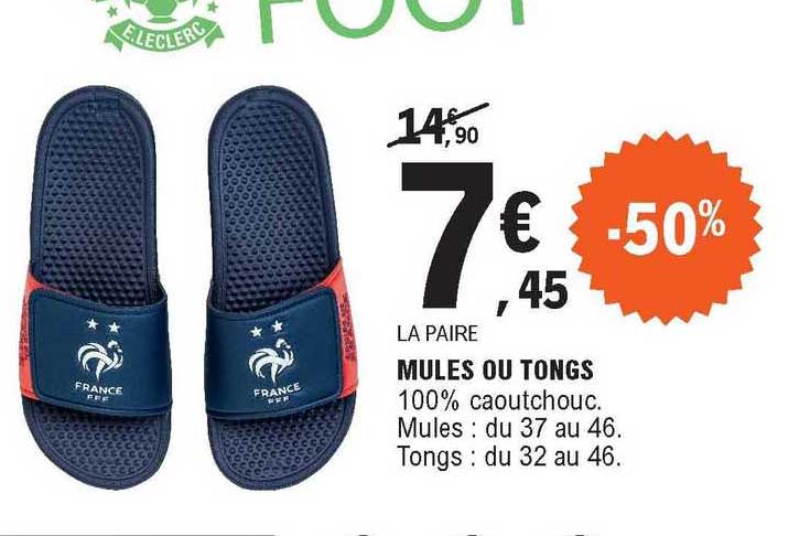 Mules Ou Tongs 100% Caoutchouc
