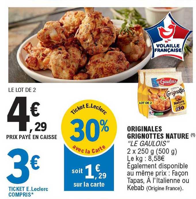 originales grignottes nature "le gaulois"