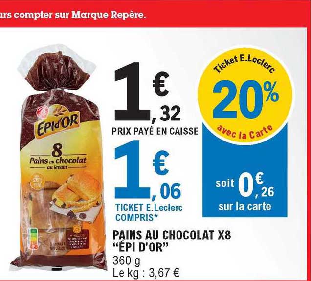 pains au chocolat x8 "épi d'or"