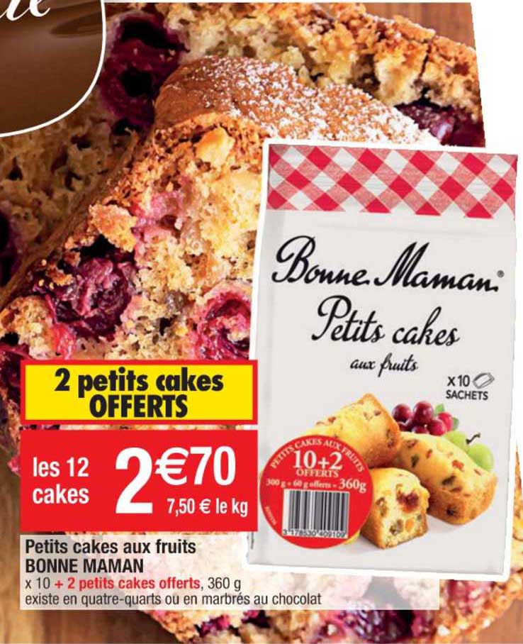 petits cakes aux fruits bonne maman