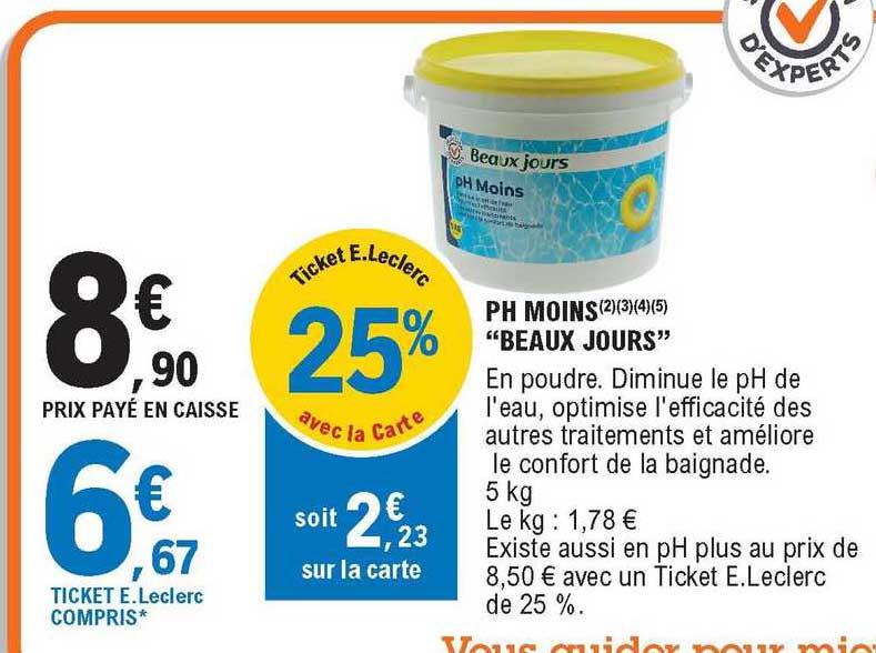 ph moins "beaux jours"