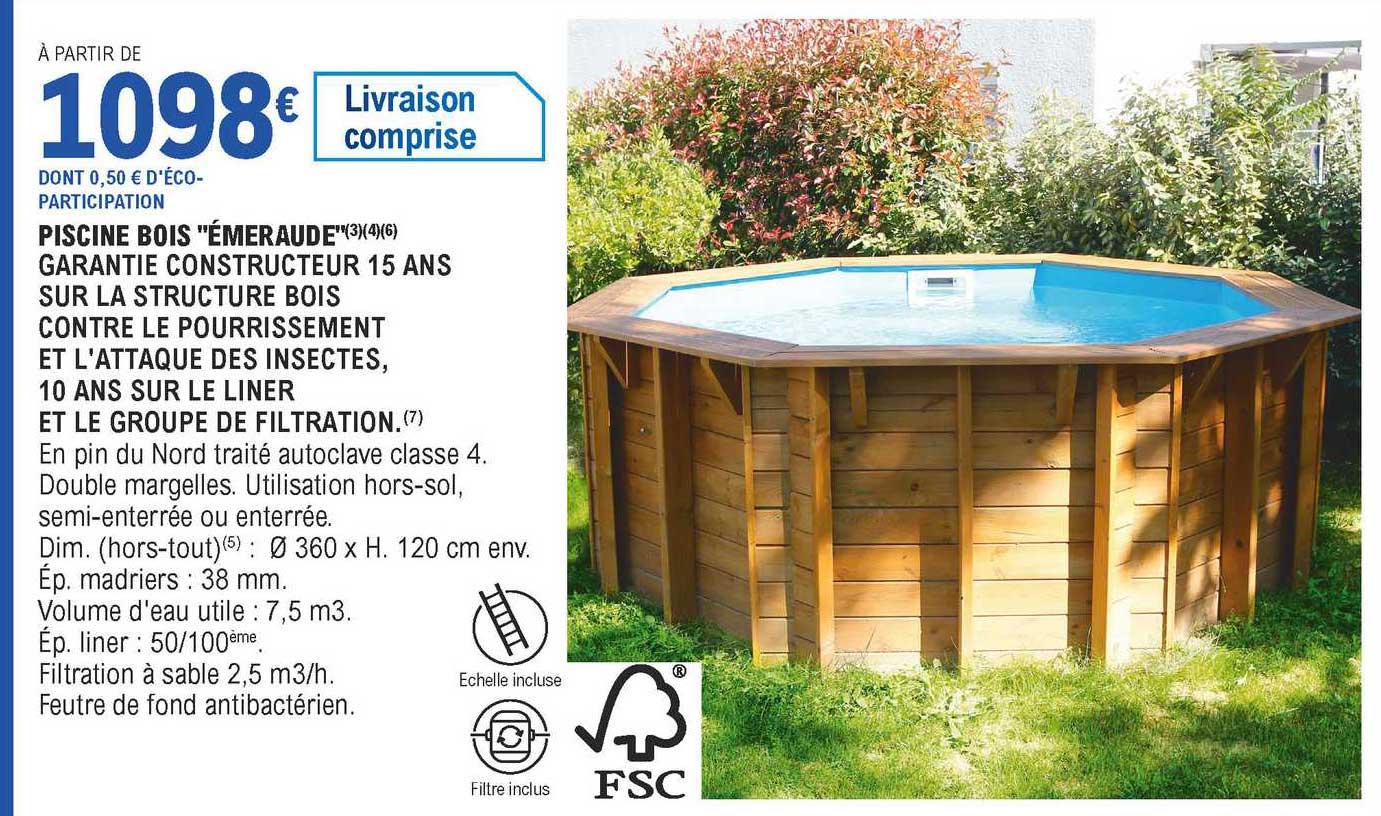 Pisine Bois "émeraude"
