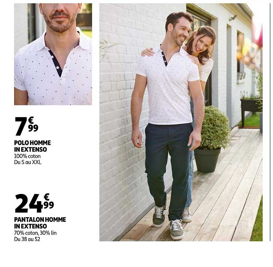 polo homme in extenso, pantalon homme in extenso