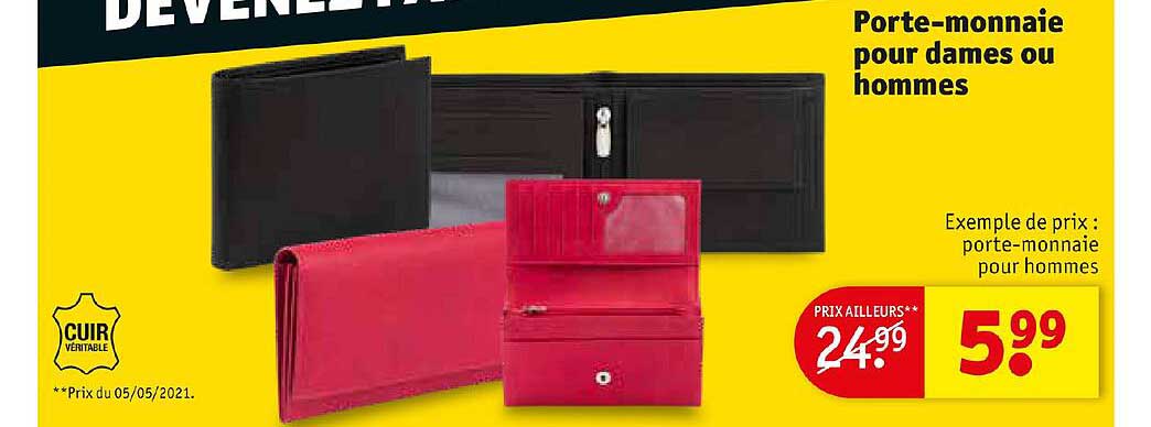 porte-monnaie pour dames ou hommes