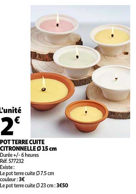 Pot Terre Cuite Citronnelle 15 Cm