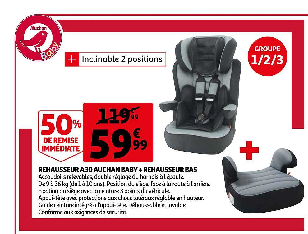rehausseur a30 auchan baby + rehausseur bas