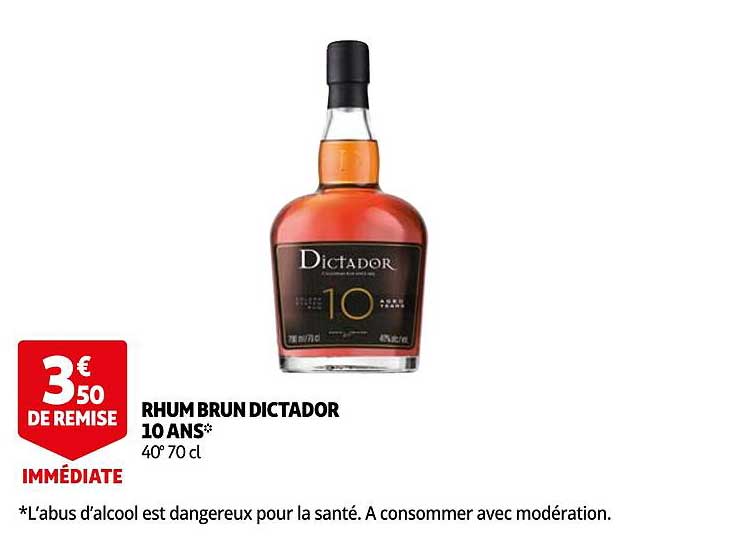 rhum brun dictador 10 ans