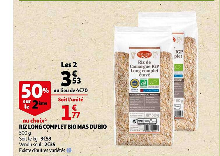 riz long complet bio mas du bio