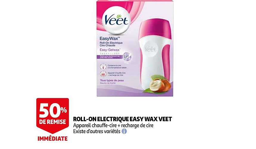 roll-on électrique easy wax veet