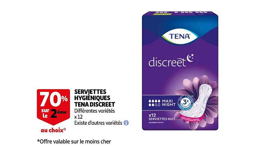 Serviettes Hygiéniques Tena Discreet