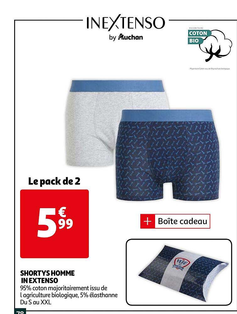 shorty homme in extenso
