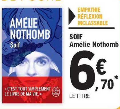 soif amélie nothomb