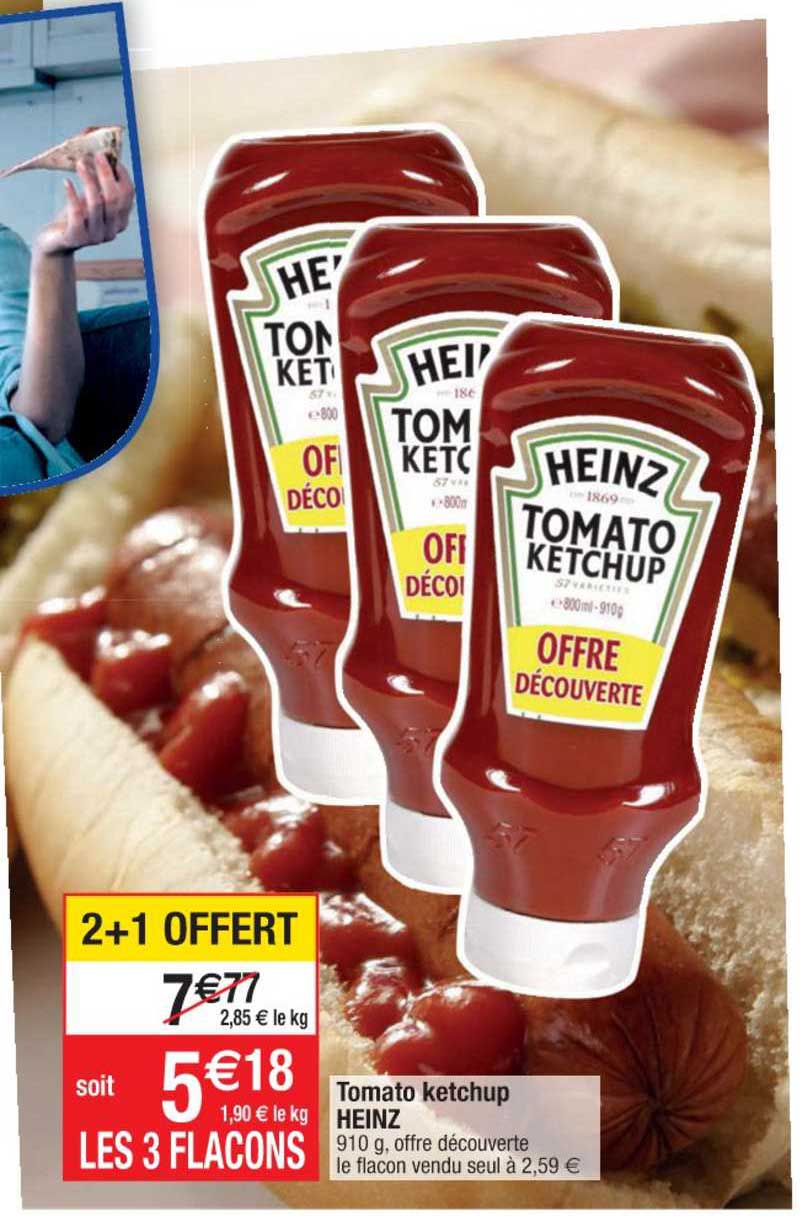 tomato ketchup heinz 2+1 offert