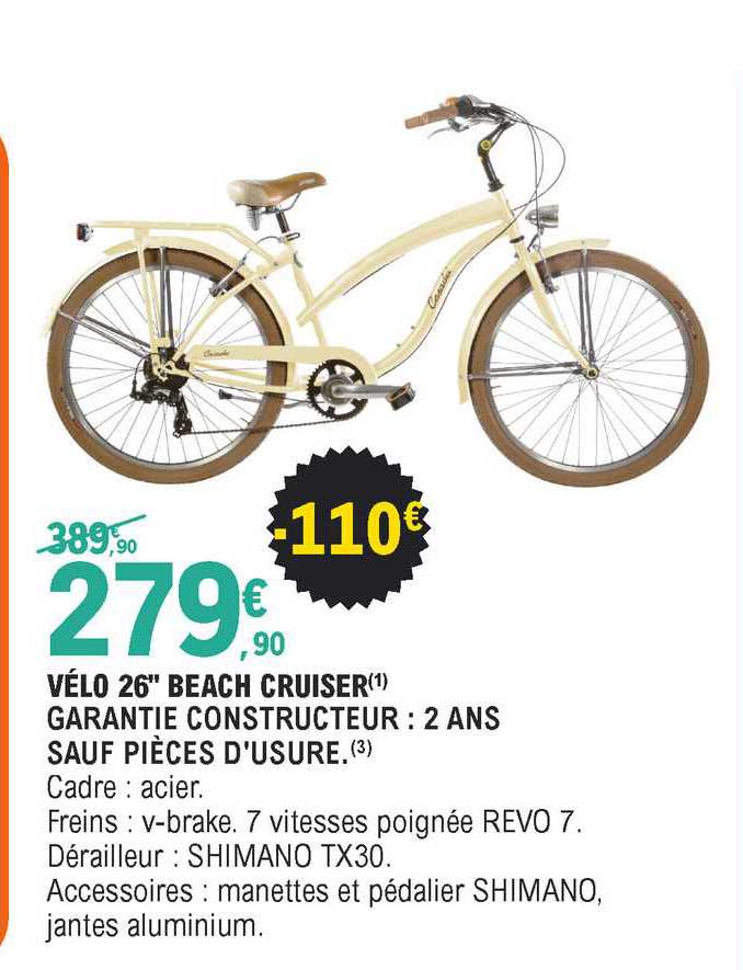vélo 26" beach cruiser
