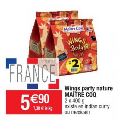 wings party nature maître coq