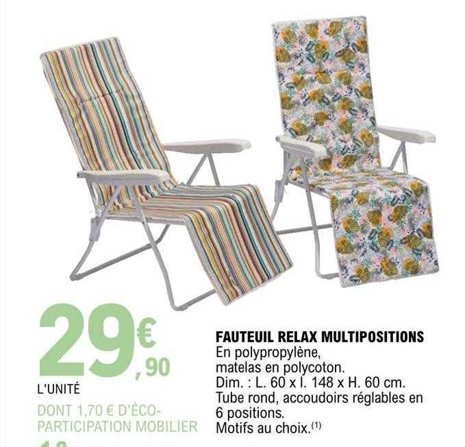 fauteuil relax multipositions