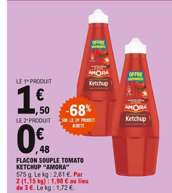 flacon souple tomato ketchup "amora"