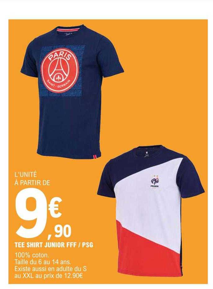 tee-shirt junior fff-psg