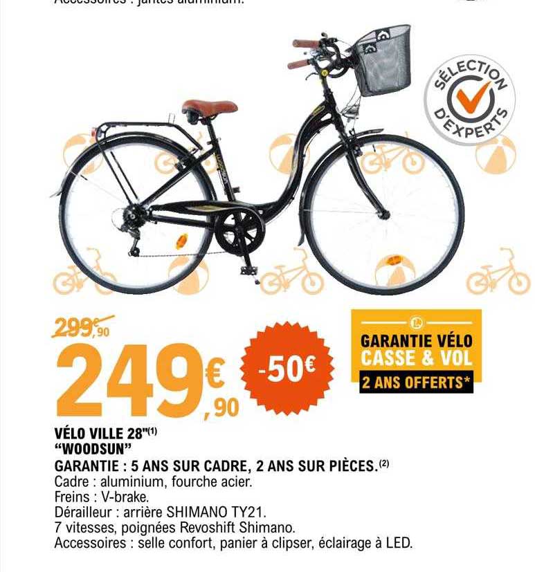 vélo ville 28" "woodsun"