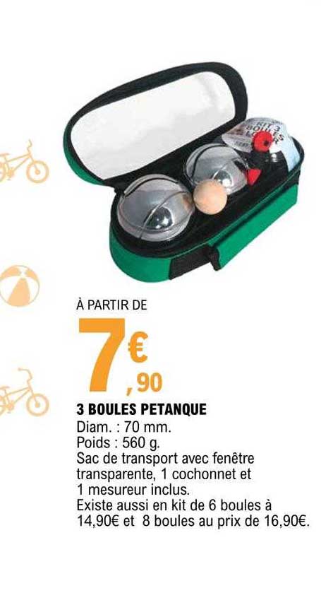 3 boules pétanque