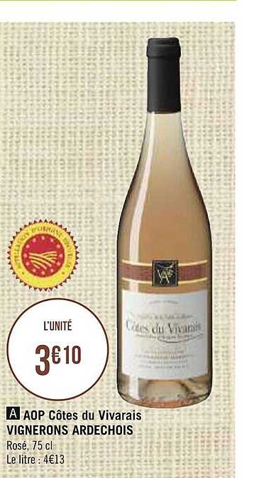 Aop Côtes Du Vivarais Vignerons Ardechois