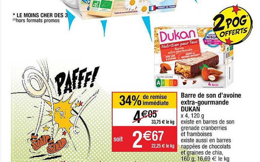 barre de son d'avoine extra-gourmande dukan
