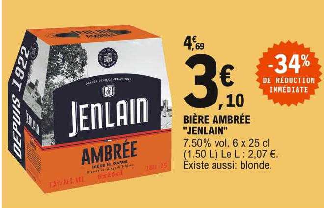 Bière Ambrée "jenlain"