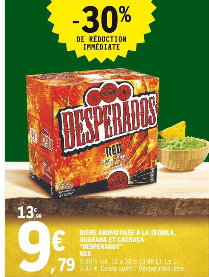 bière aromatisée à la tequila, guarana et cachaça "desperados" red