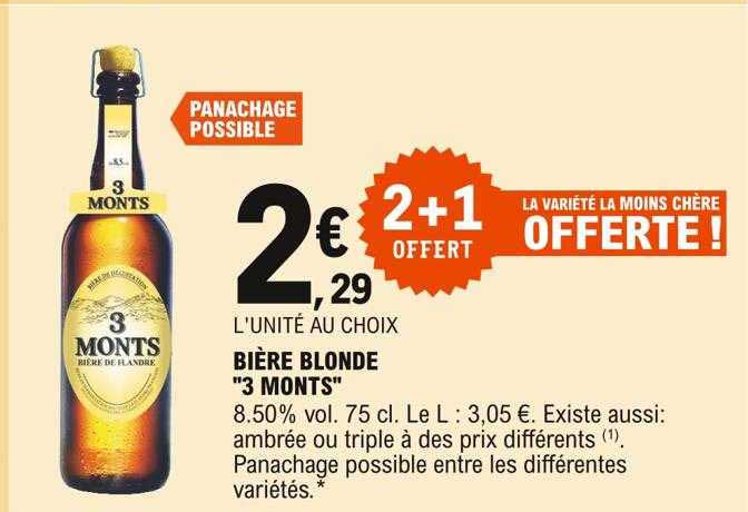 bière blonde "3 monts"