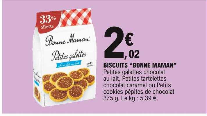 Biscuits "bonne Maman"