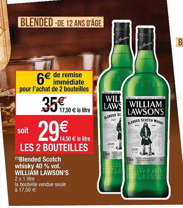 blended scotch whisky 40% vol. william lawson's