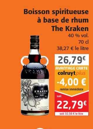 boisson spiritueuse à base de rhum the kraken