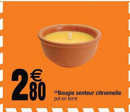 bougie senteur citronnelle