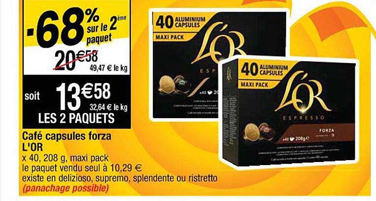 Café Capsules Forza L'or