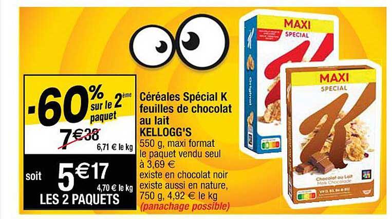 Céréales Spécial K Feuilles De Chocolat Au Lait Kellogg's