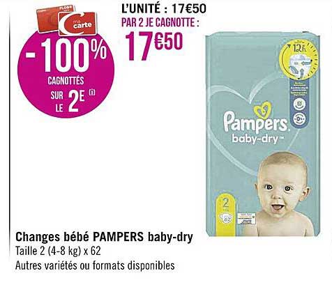 changes bébé pampers baby-dry