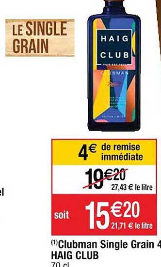 clubman single grain haig club