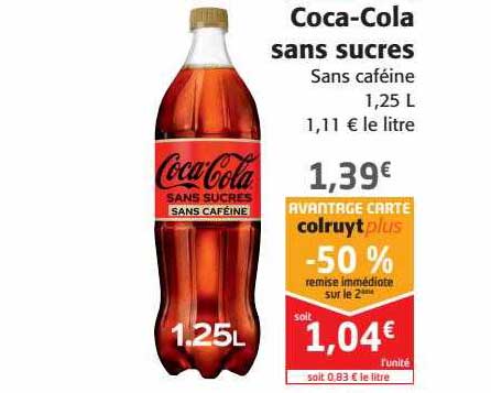 coca-cola sans sucres