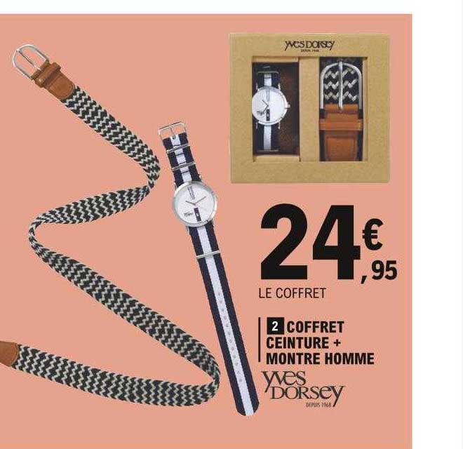 coffret ceinture + montre homme yves dorsey